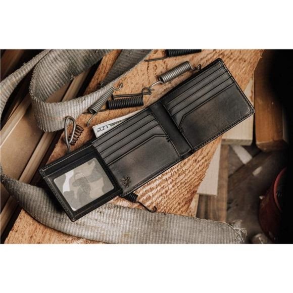 Men' Bifold Leather Wallet Hand Burnished Full Grain Cowhide Classic Slim Wallet - Picture 5 of 6